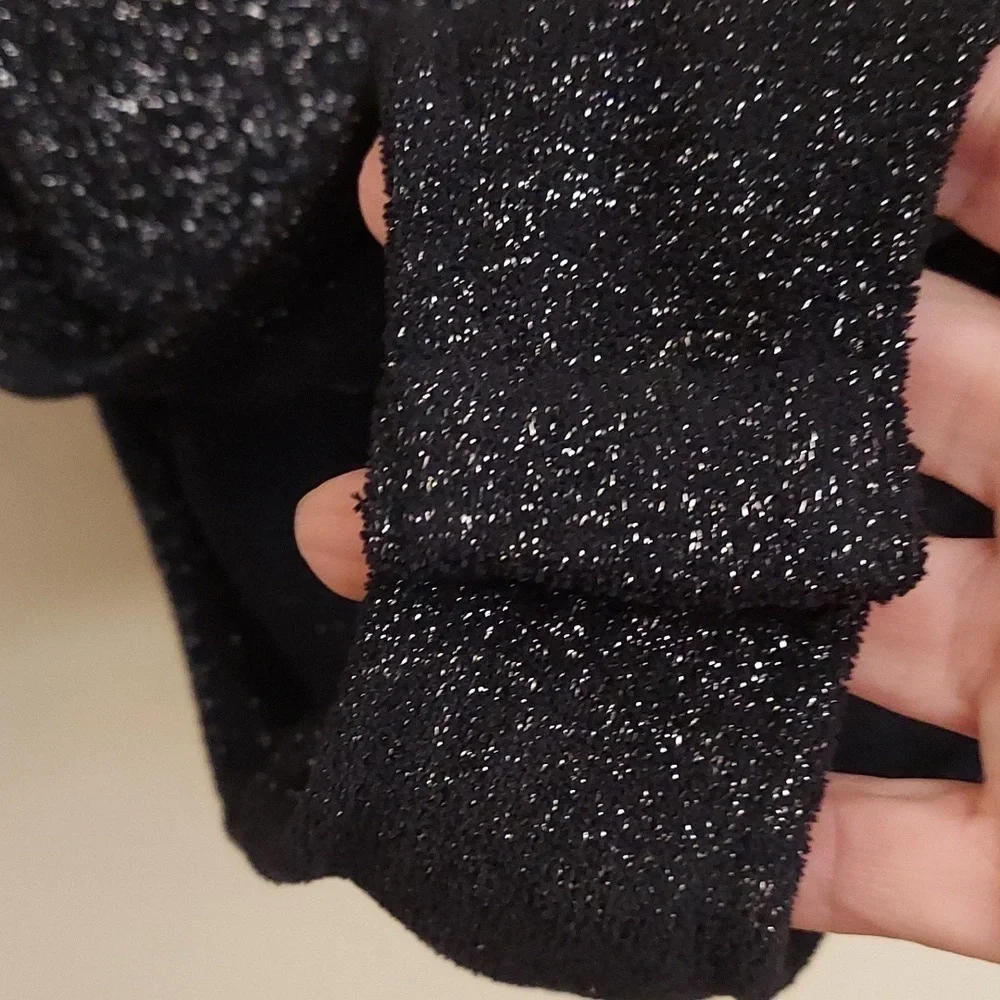 NEW SELFIE S Black Glitter Sleeveless Bodysuit - Picture 5 of 12